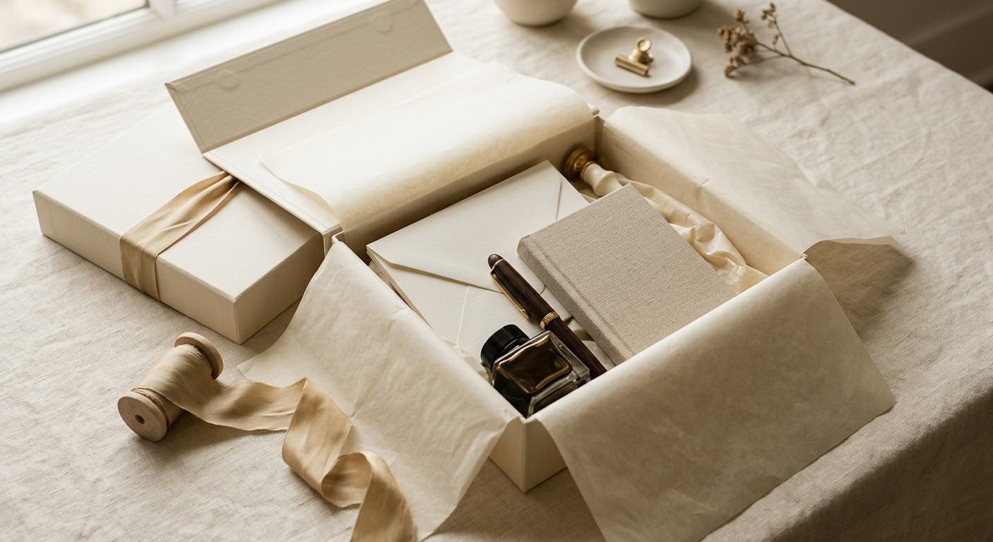 Coffrets cadeaux papeterie haut de gamme