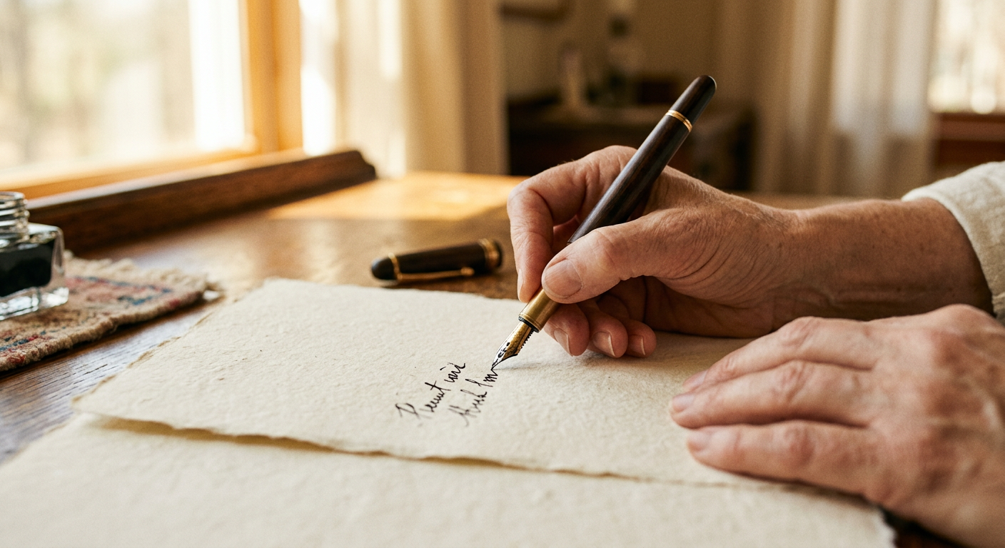 L'art de l'écriture manuscrite sur papier de qualité